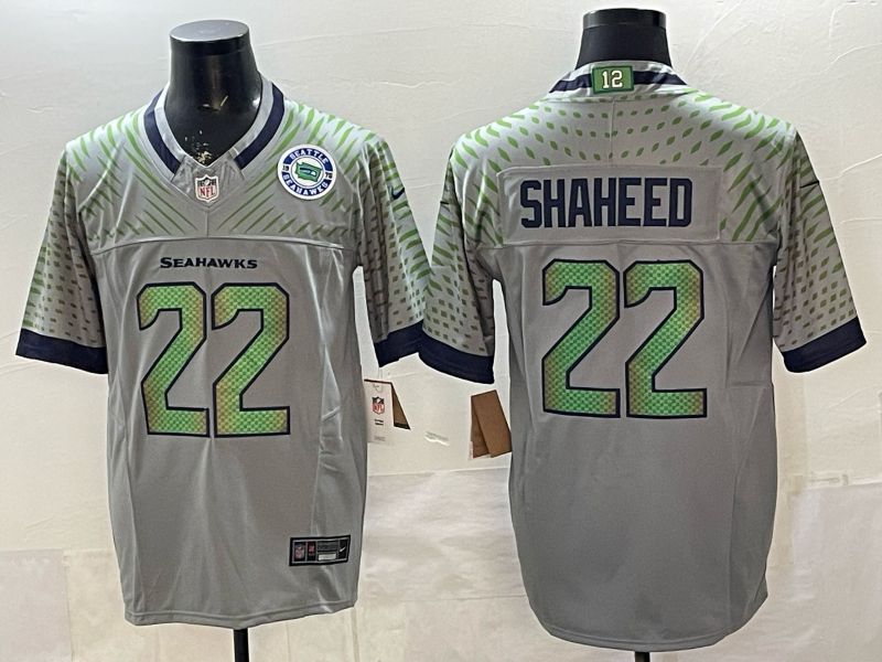Men Seattle Seahawks #22 Shaheed Grey 5th generations 2026 Nike Limited NFL Jersey style 03->seattle seahawks->NFL Jersey